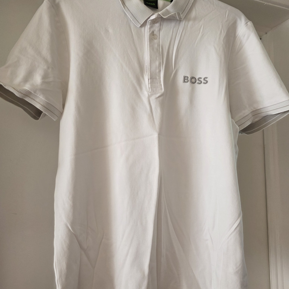 BOSS Men's White Polo Shirt